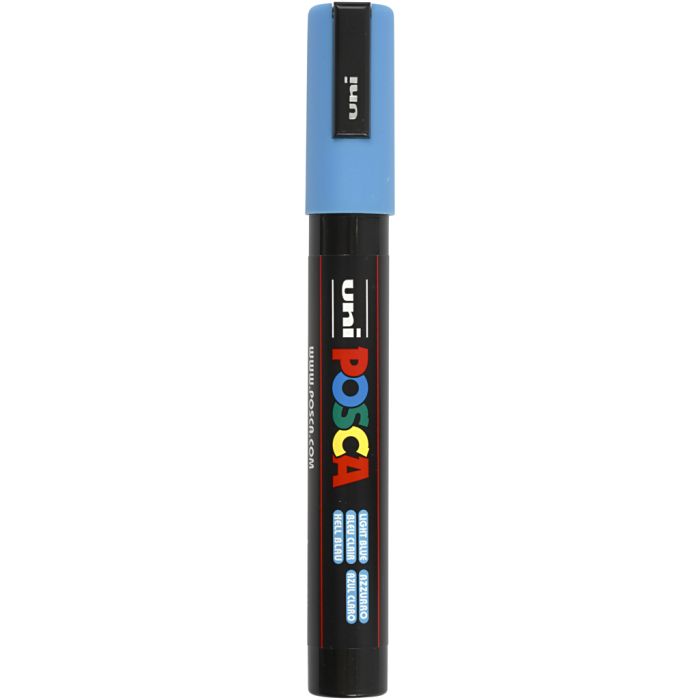 Pennarello Posca, dim. PC-5M, ampiezza tratto 2,5 mm, medium, azzurro, 1 pz