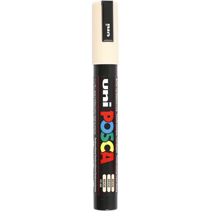Pennarello Posca, dim. PC-5M, ampiezza tratto 2,5 mm, medium, beige, 1 pz