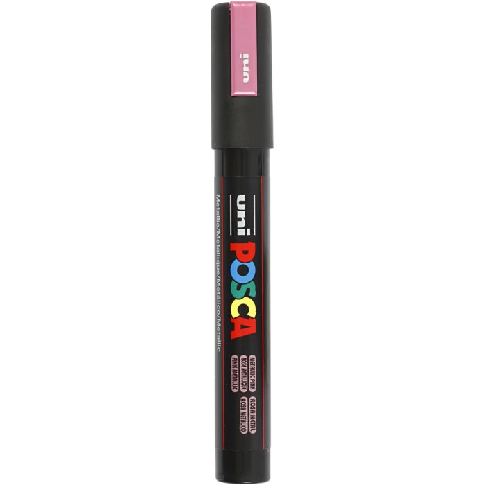 Pennarello Posca, dim. PC-5M, ampiezza tratto 2,5 mm, medium, metallic pink, 1 pz