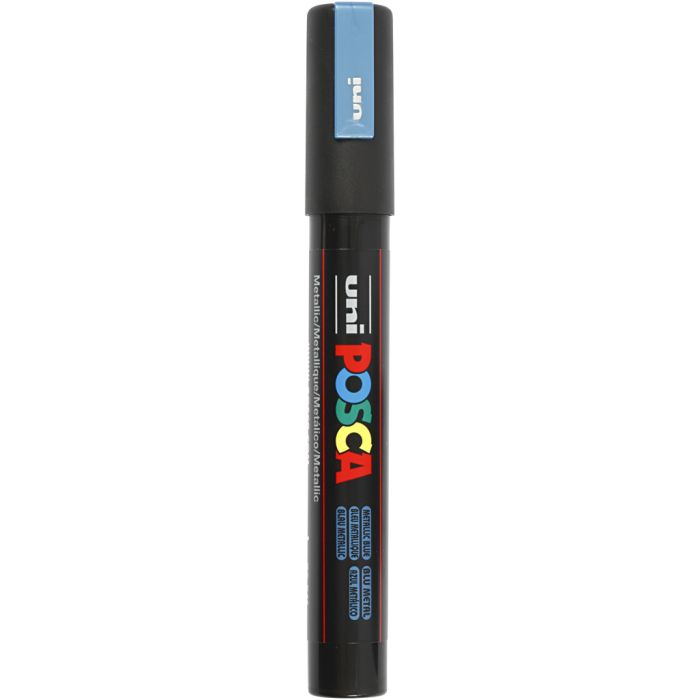 Pennarello Posca, dim. PC-5M, ampiezza tratto 2,5 mm, medium, blu metallico, 1 pz