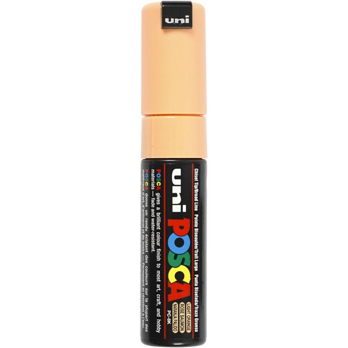 Pennarello Posca, dim. PC-8K, ampiezza tratto 8 mm, broad, pale orange, 1 pz