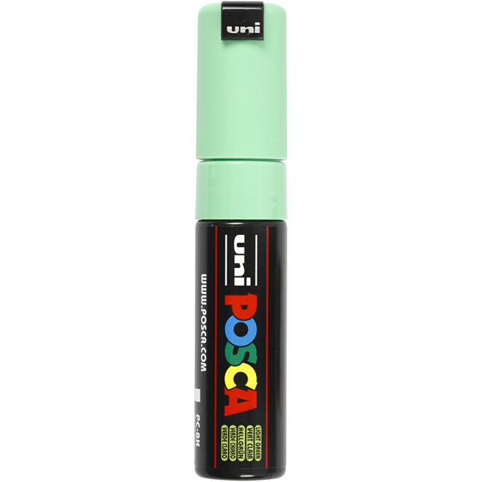 Pennarello Posca, dim. PC-8K, ampiezza tratto 8 mm, broad, verde chiaro, 1 pz