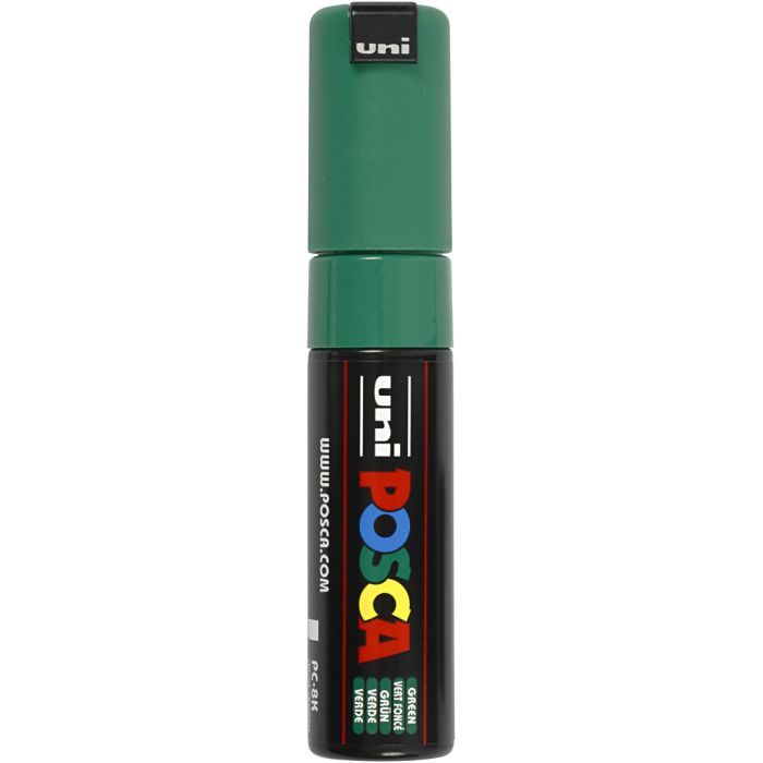 Pennarello Posca, dim. PC-8K, ampiezza tratto 8 mm, broad, verde, 1 pz