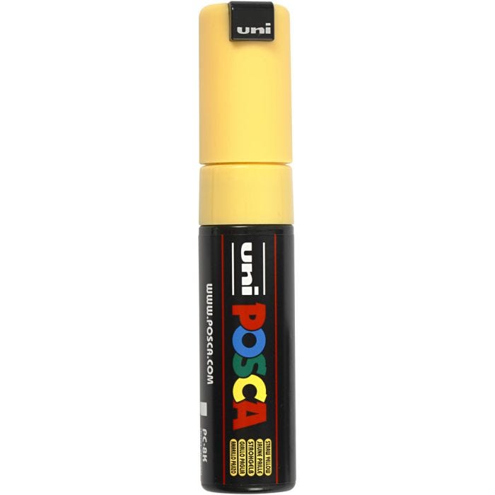 Pennarello Posca, dim. PC-8K, ampiezza tratto 8 mm, broad, straw yellow, 1 pz