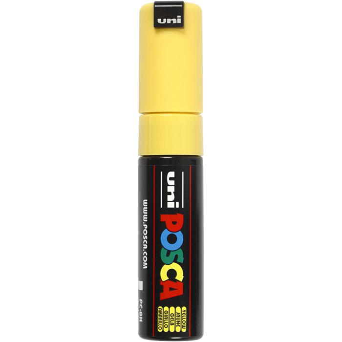 Pennarello Posca, dim. PC-8K, ampiezza tratto 8 mm, broad, giallo, 1 pz