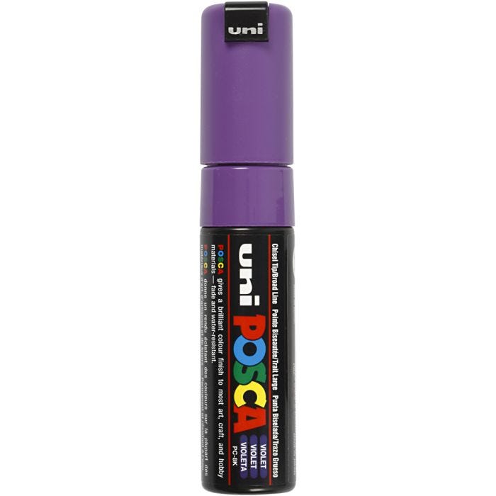 Pennarello Posca, dim. PC-8K, ampiezza tratto 8 mm, broad, violetto, 1 pz