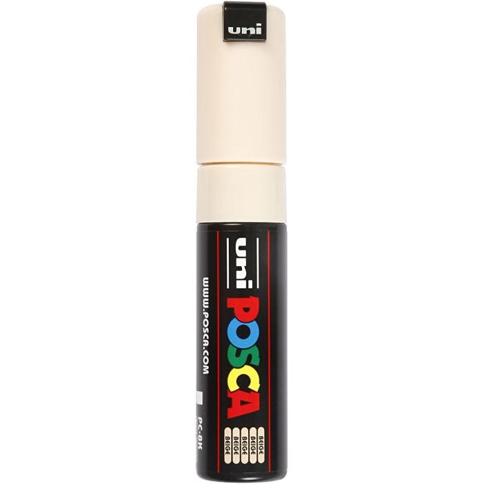 Pennarello Posca, dim. PC-8K, ampiezza tratto 8 mm, broad, beige, 1 pz
