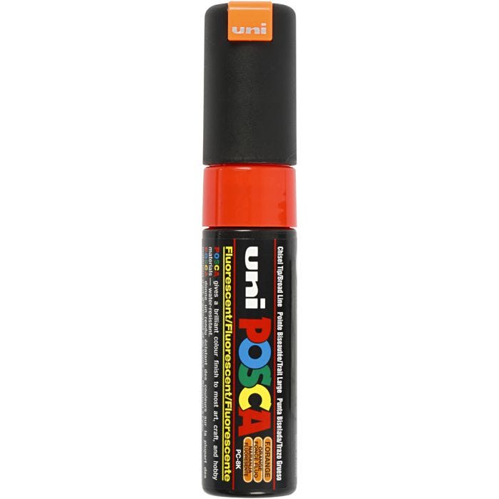 Pennarello Posca, dim. PC-8K, ampiezza tratto 8 mm, broad, fluo orange, 1 pz