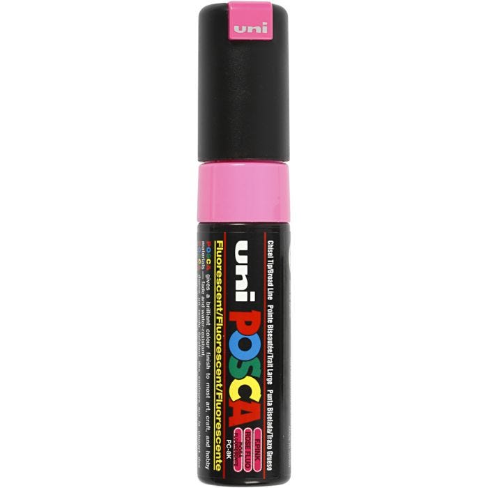 Pennarello Posca, dim. PC-8K, ampiezza tratto 8 mm, broad, fluo pink, 1 pz