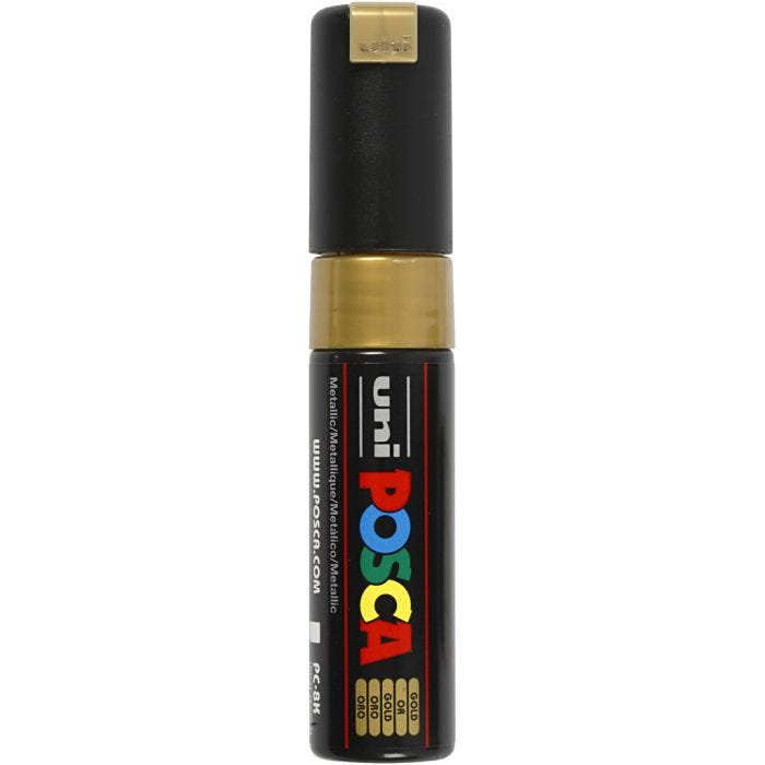 Pennarello Posca, dim. PC-8K, ampiezza tratto 8 mm, broad, oro, 1 pz