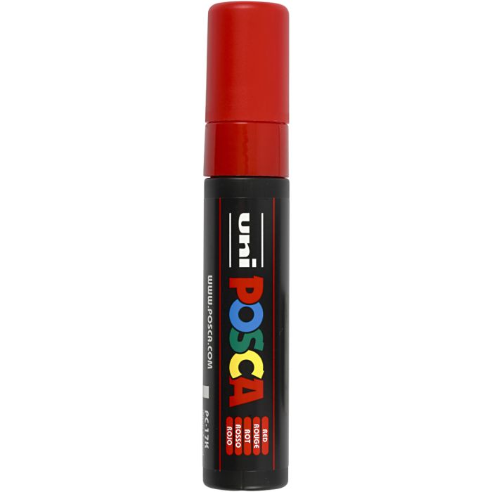 Pennarello Posca, dim. PC-17K, ampiezza tratto 15 mm, extra broad, rosso, 1 pz