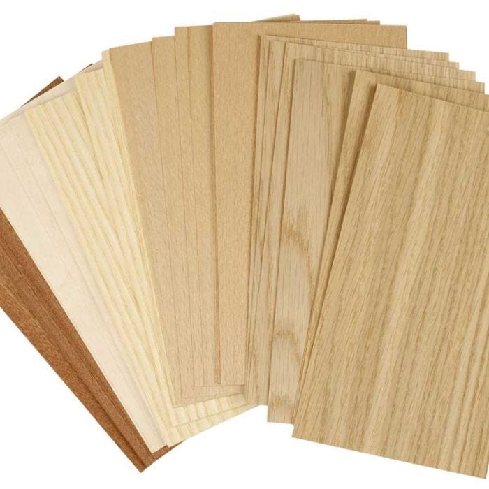 Impliallacciatura di bamboo, foglio 12x22 cm, spess. 0,75 mm, 30fgl. asst./ 1 conf.