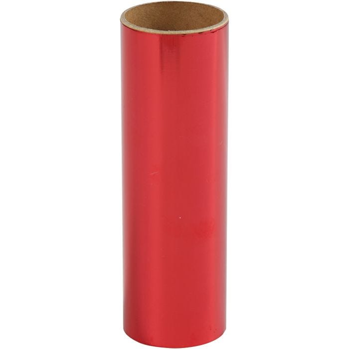 Pellicola decorativa, L: 15,5 cm, spess. 0,02 mm, rosso, 50 cm/ 1 rot.