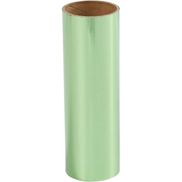 Pellicola decorativa, L: 15,5 cm, spess. 0,02 mm, verde, 50 cm/ 1 rot.