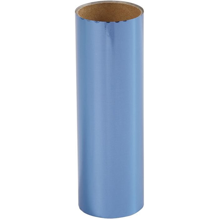 Pellicola decorativa, L: 15,5 cm, spess. 0,02 mm, blu scuro, 50 cm/ 1 rot.