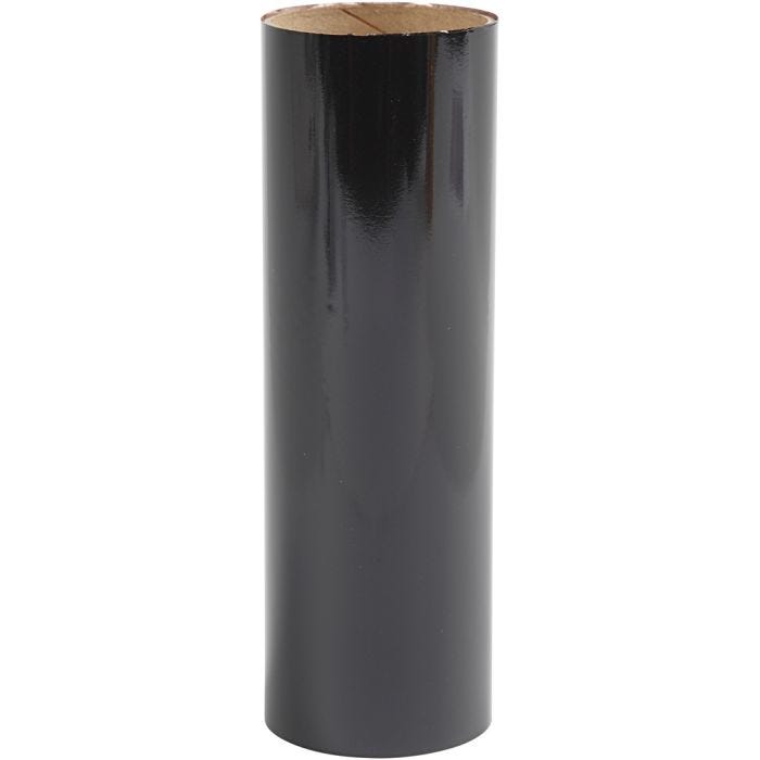 Pellicola decorativa, L: 15,5 cm, spess. 0,02 mm, nero, 50 cm/ 1 rot.