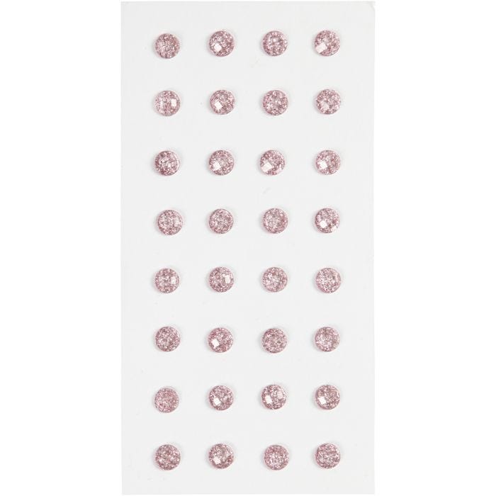 Brillantini, diam 8 mm, rosso chiaro, 32 pz/ 1 conf.