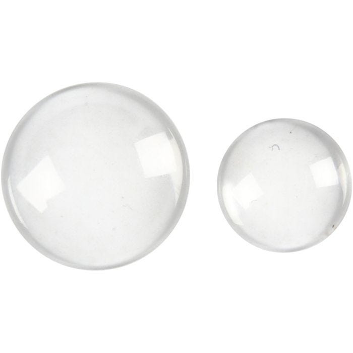 Cabochon, diam 18+25 mm, 8 pz/ 1 conf.
