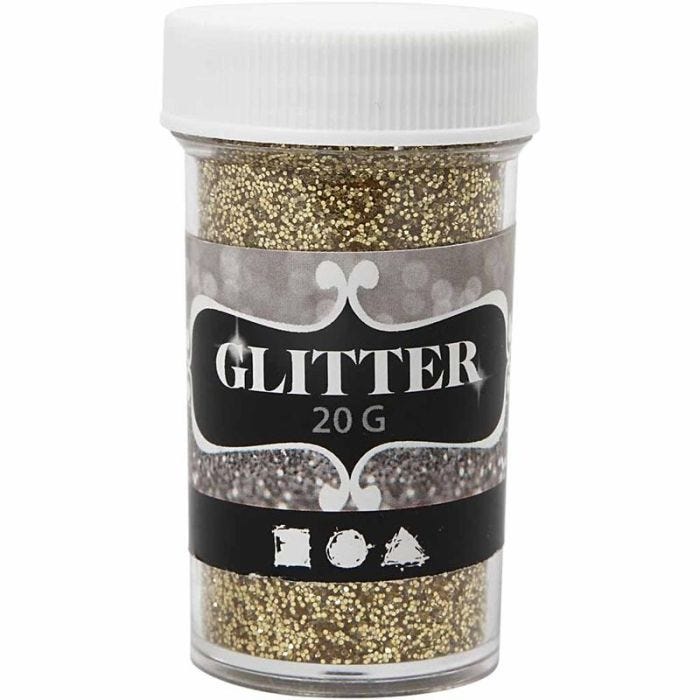 Glitter, oro, 20 g/ 1 vasch.