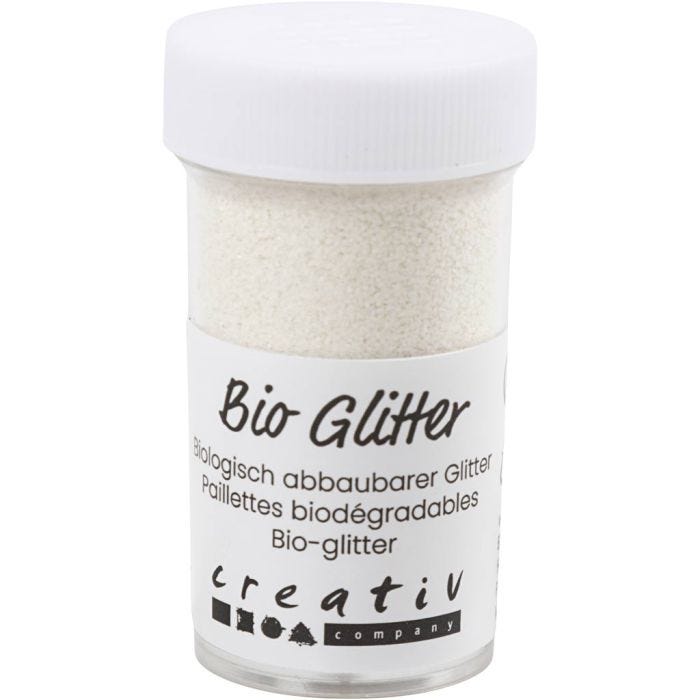 Brillantini bio, bianco, 27 ml/ 1 vasch.