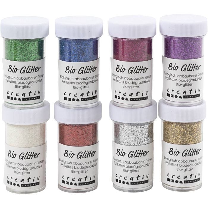 Brillantini bio, colori asst., 8x27 ml/ 1 conf.