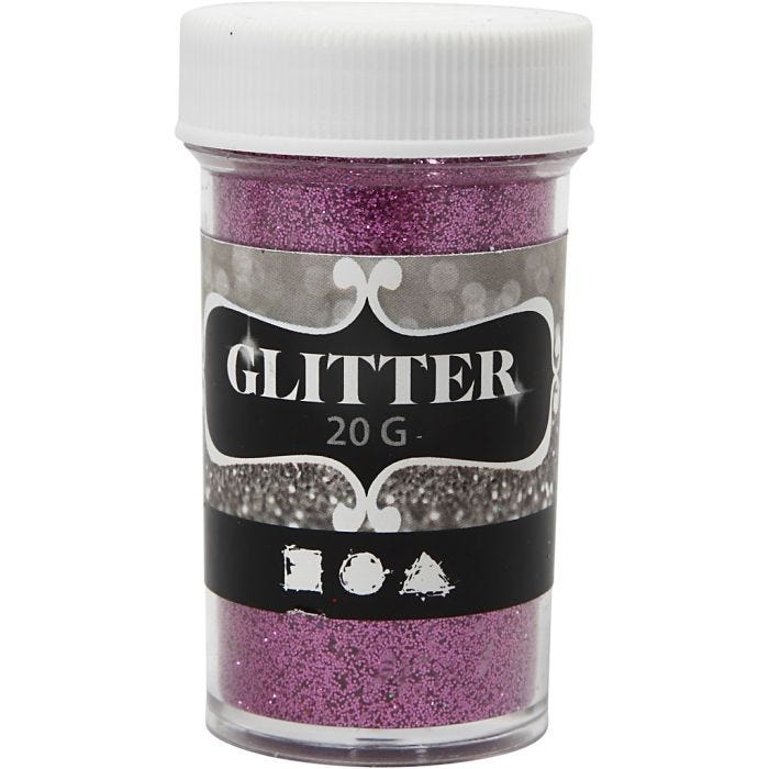 Glitter, rosa, 20 g/ 1 vasch.