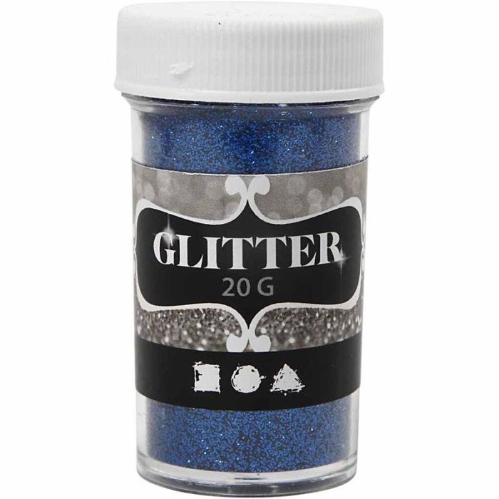 Glitter, blu, 20 g/ 1 vasch.