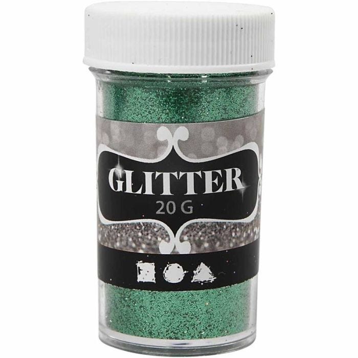 Glitter, verde, 20 g/ 1 vasch.