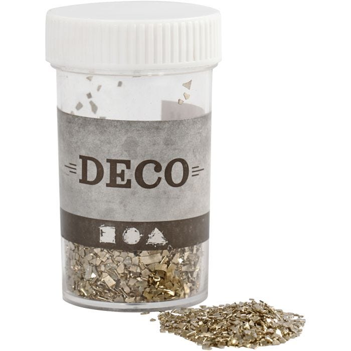 Scaglie glitter, misura 1-3 mm, oro, 30g/ 1 vasch.