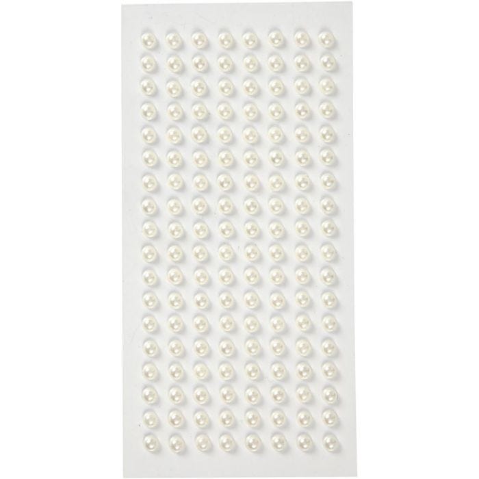 Mezze Perle, diam 5 mm, bianco, 144 pz/ 1 conf.