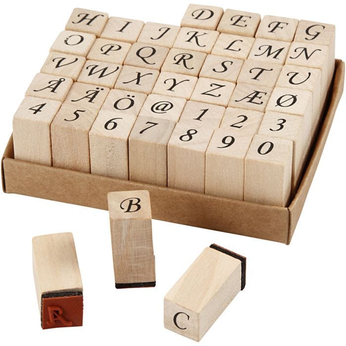 Timbri, misura 13x13 mm, 42 asst./ 1 set