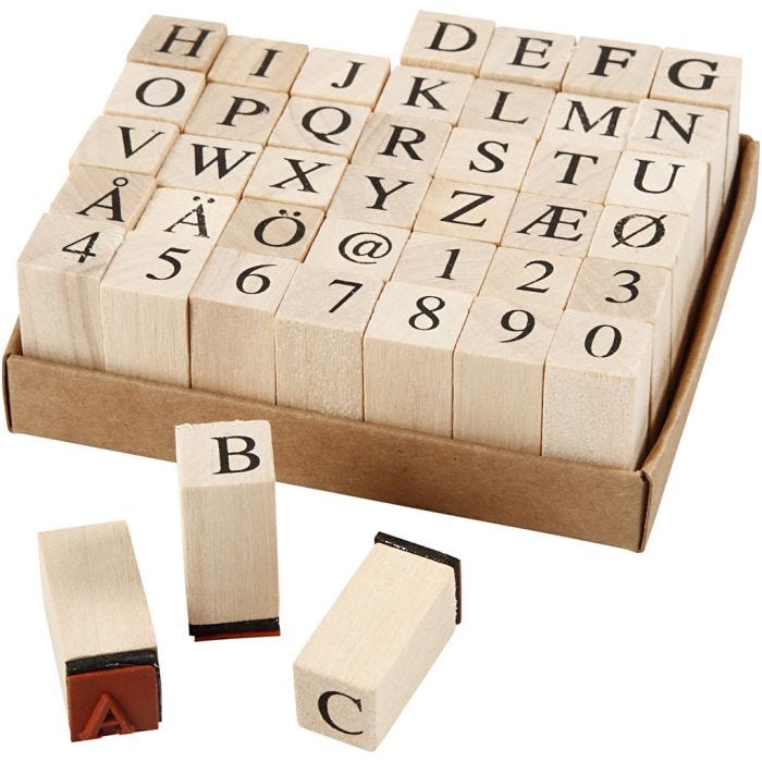 Timbri, misura 13x13 mm, 42 asst./ 1 conf.