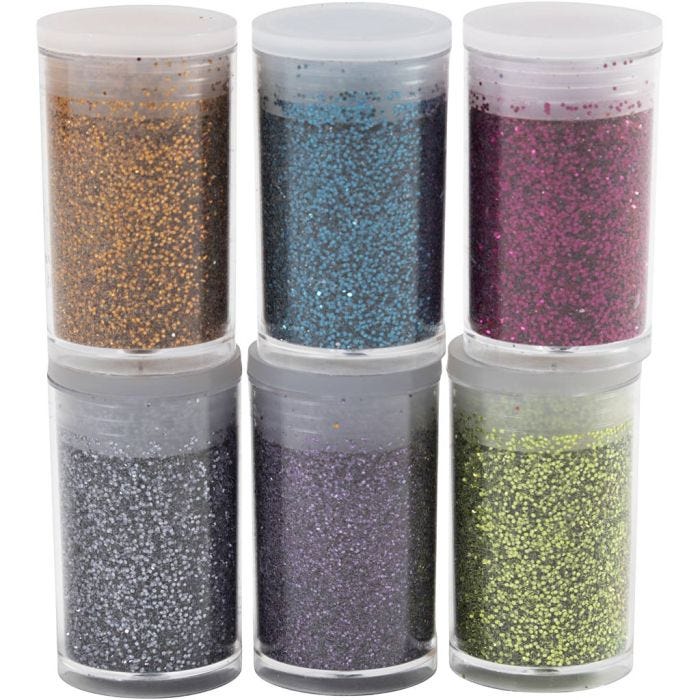 Brillantini bio, colori asst., 6x7 ml/ 1 conf.