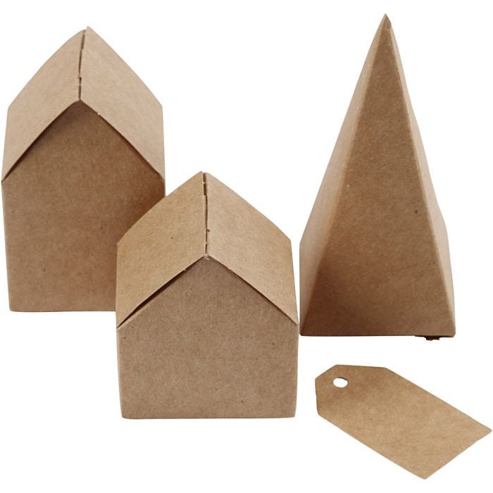 Case e alberi fustellati, H: 5,7-10 Cm cm, 1 set