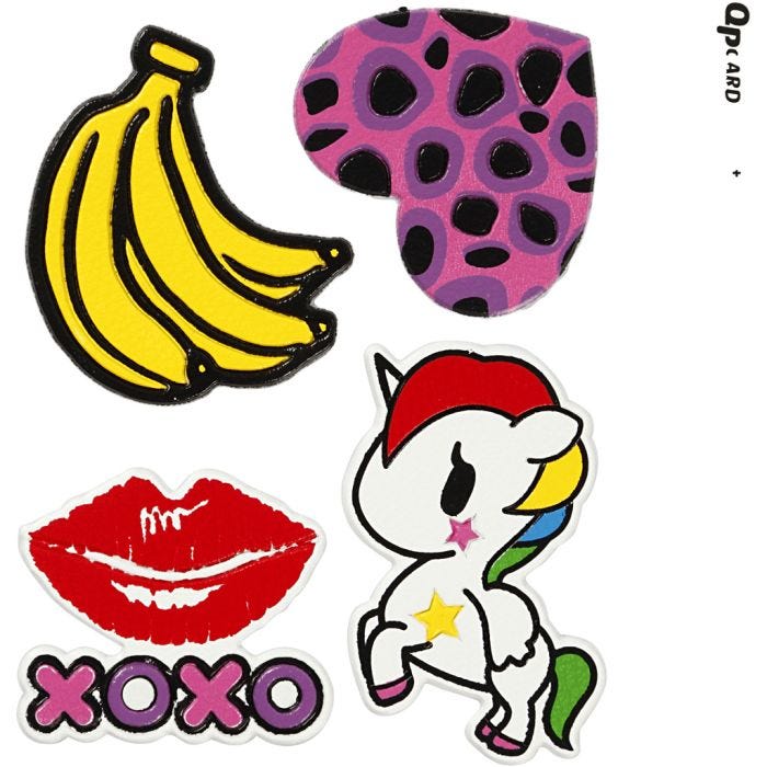 Adesivi morbidi, XOXO, foglio 12,2x17,75 cm, 1 fgl.