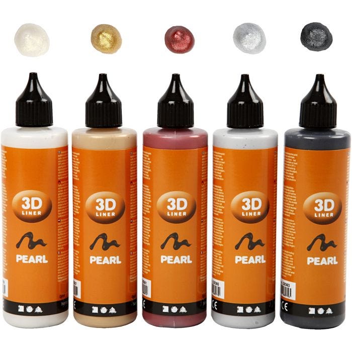 3D Liner, colori metallici, 5x100 ml/ 1 conf.