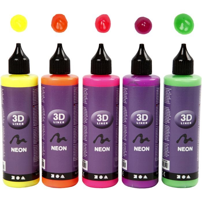 3D Liner, colori neon, 5x100 ml/ 1 conf.