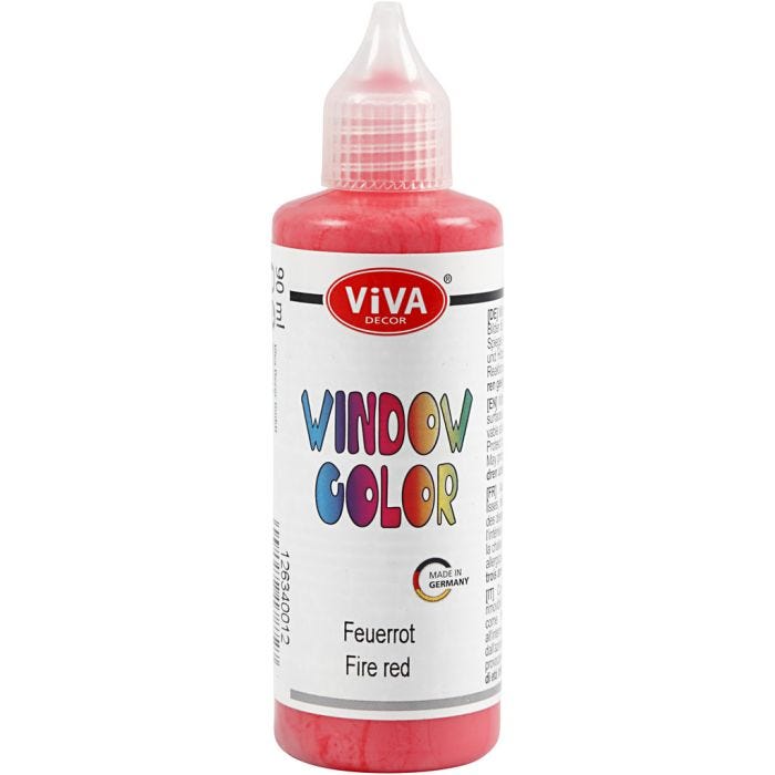 Colore per vetro, rosso, 90 ml/ 1 bott.