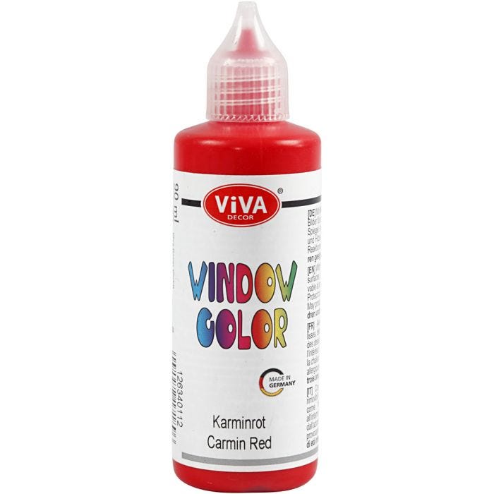Colore per vetro, rosso carmine, 90 ml/ 1 bott.