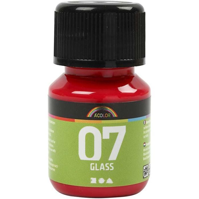 A-Color Glass , rosso, 30 ml/ 1 bott.