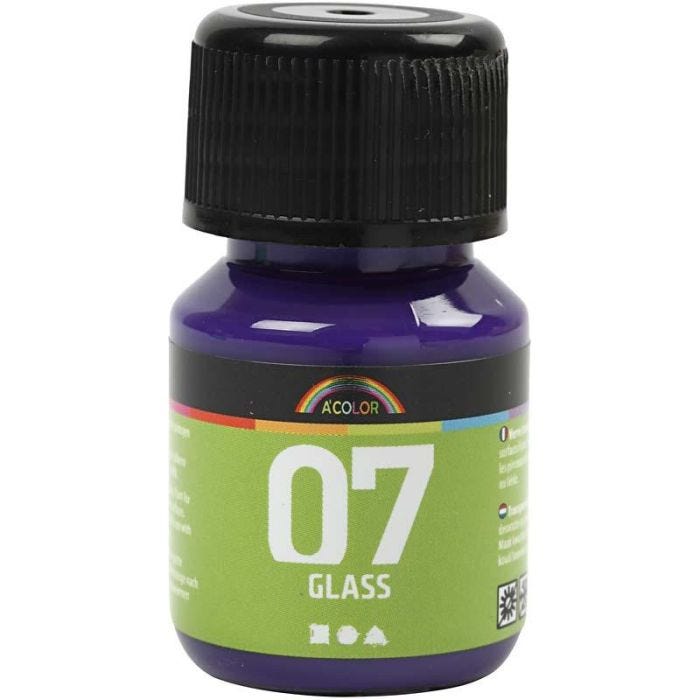 A-Color Glass , rosso viola, 30 ml/ 1 bott.