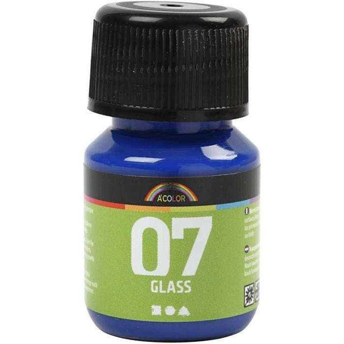 A-Color Glass , blu brillante, 30 ml/ 1 bott.
