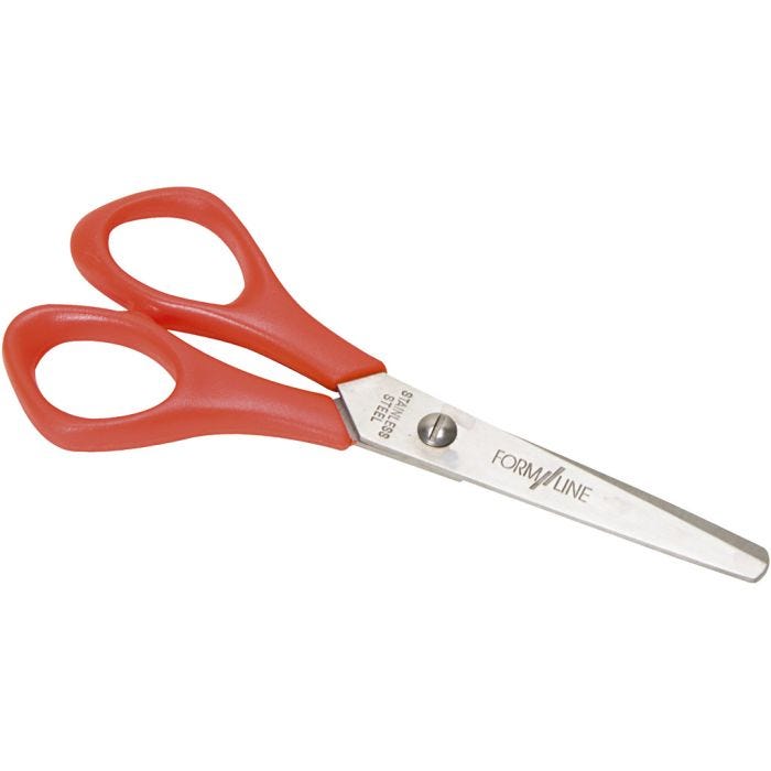 Forbici per la Scuola, L: 14 cm, rond, mancini, 12 pz/ 1 conf.