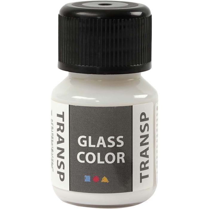 Colore trasparente per vetro, bianco, 30 ml/ 1 bott.
