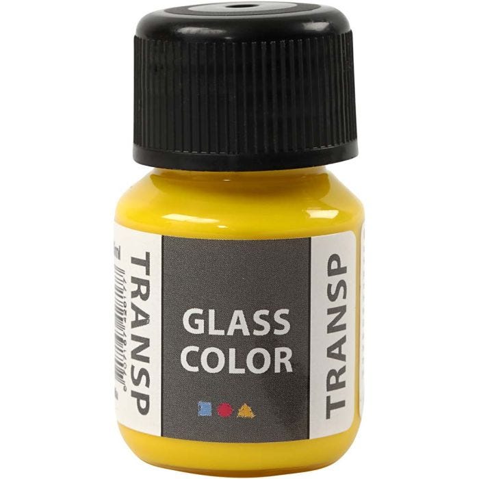 Colore trasparente per vetro, giallo limone, 30 ml/ 1 bott.