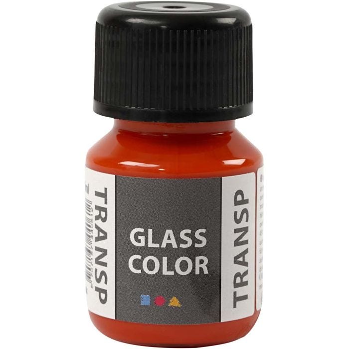Colore trasparente per vetro, arancio, 30 ml/ 1 bott.