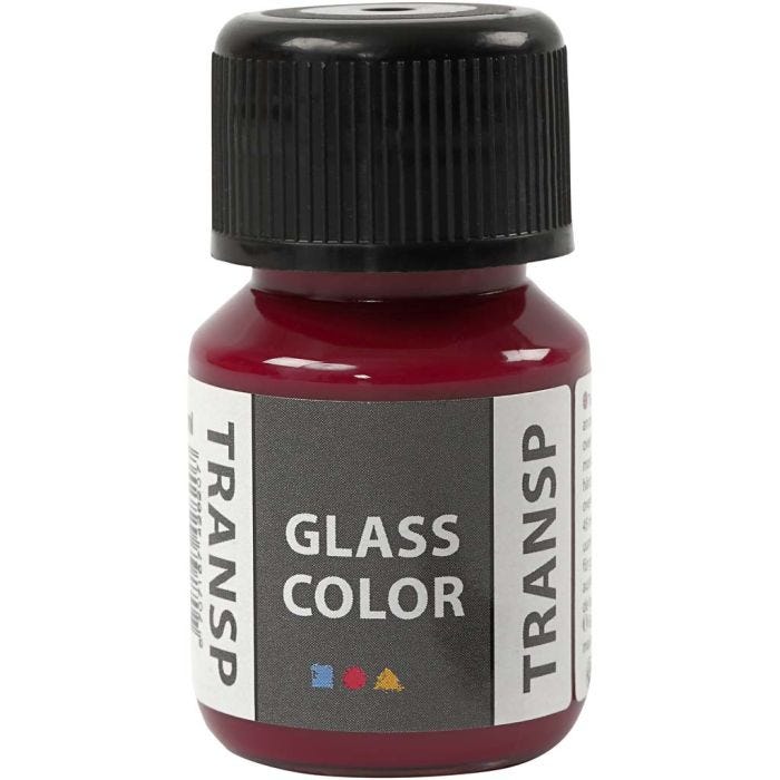 Colore trasparente per vetro, rosa, 30 ml/ 1 bott.