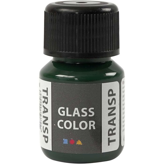 Colore trasparente per vetro, verde brillante, 30 ml/ 1 bott.