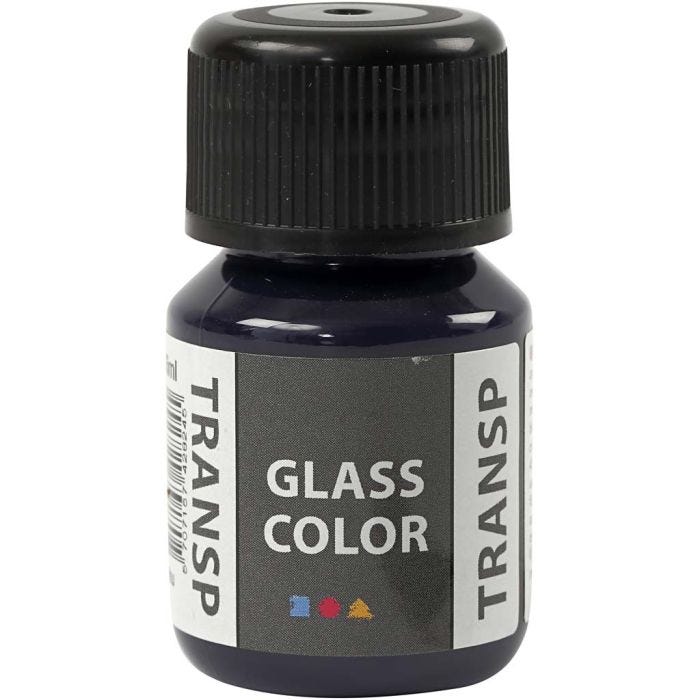 Colore trasparente per vetro, blu navy, 30 ml/ 1 bott.