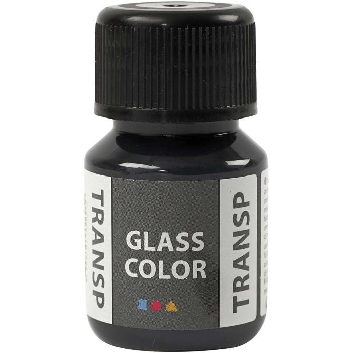 Colore trasparente per vetro, nero, 30 ml/ 1 bott.